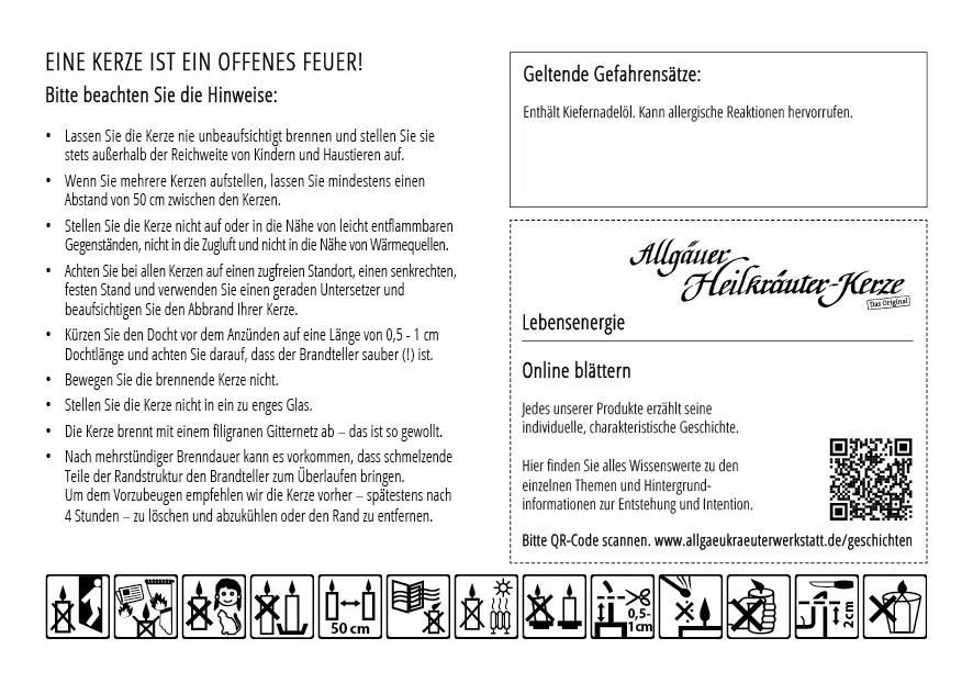 Lebensenergie Zusatz Bandarole